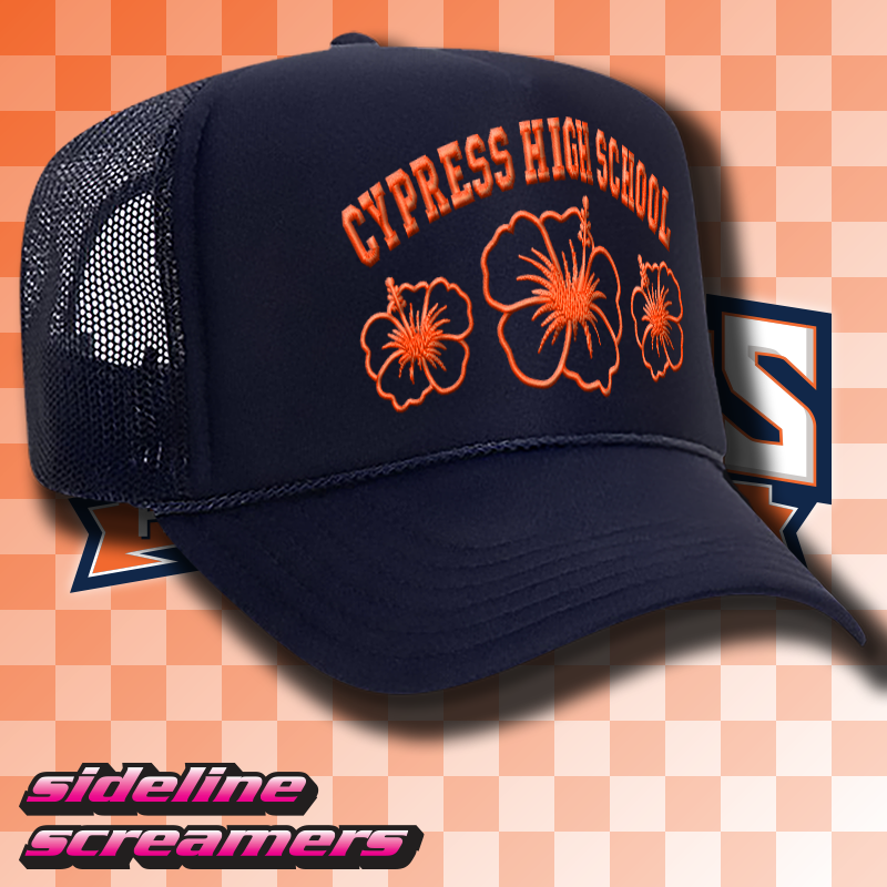 CHS EMBROIDERD HYBISCUS FOAM TRUCKER