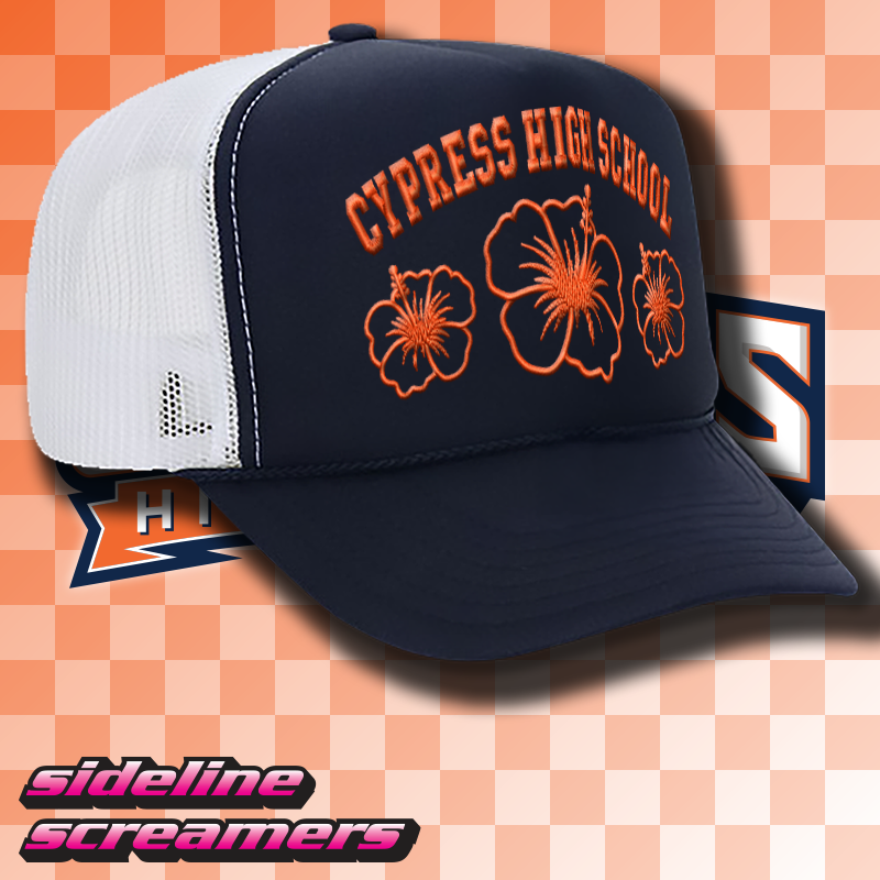 CHS EMBROIDERD HYBISCUS FOAM TRUCKER