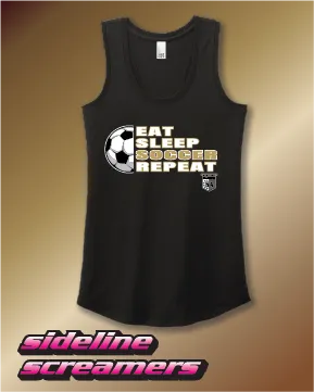 AYSO 54 EAT SLEEP SOCCER REPEAT RACERBACK TANK