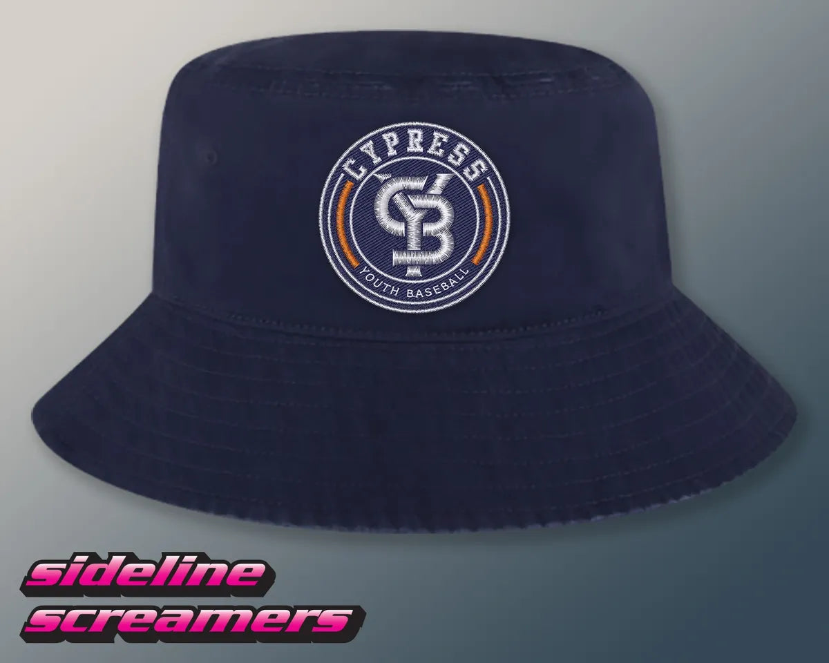 CYB BUCKET HAT WITH EMBROIDERED PATCH
