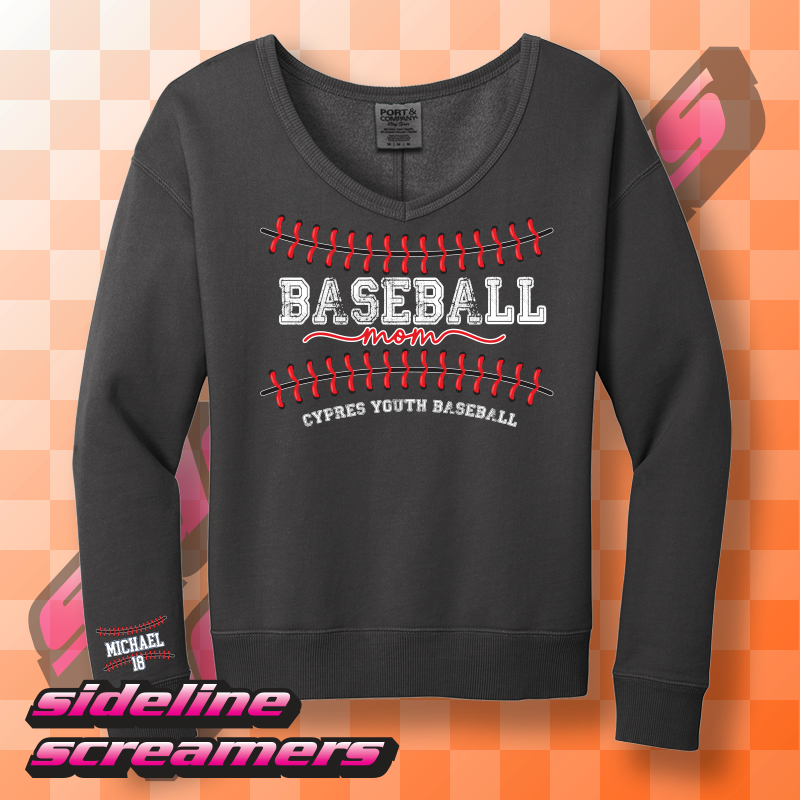 CYB ALLSTARS STITCH MOM V-NECK SWEATSHIRT