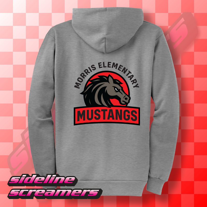 MORRIS MUSTANGS ZIP UP HOODIE