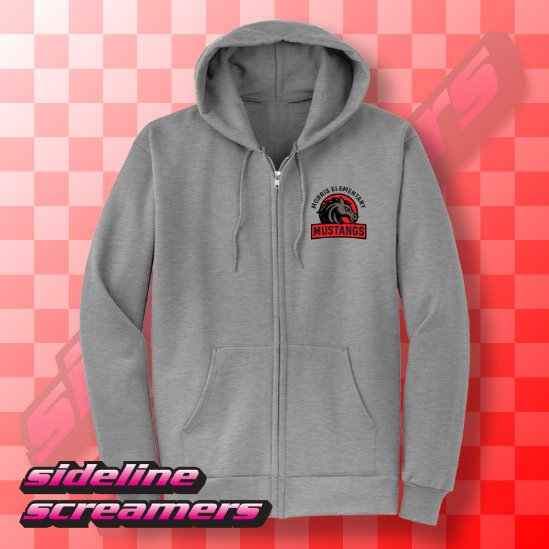 MORRIS MUSTANGS ZIP UP HOODIE