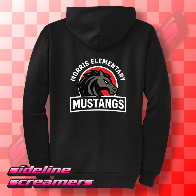 MORRIS MUSTANGS ZIP UP HOODIE