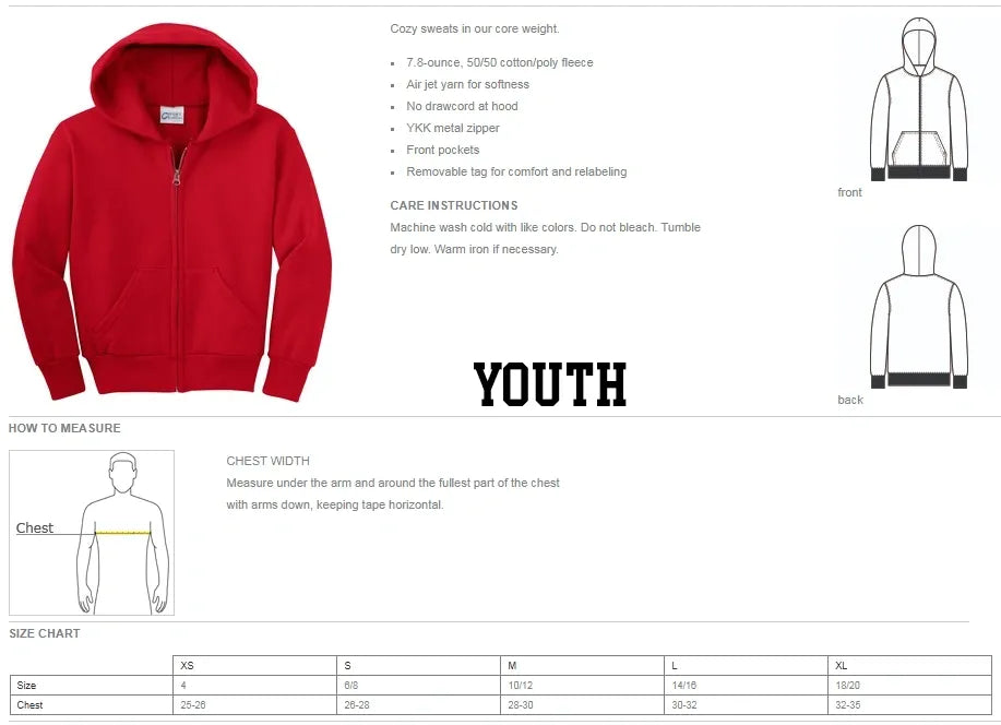 GLORY BOYS ZIP HOODIE