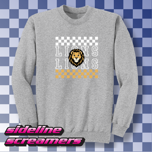 STEVEN LUTHER ELEMENTARY CHECKERED CREWNECK SWEATER