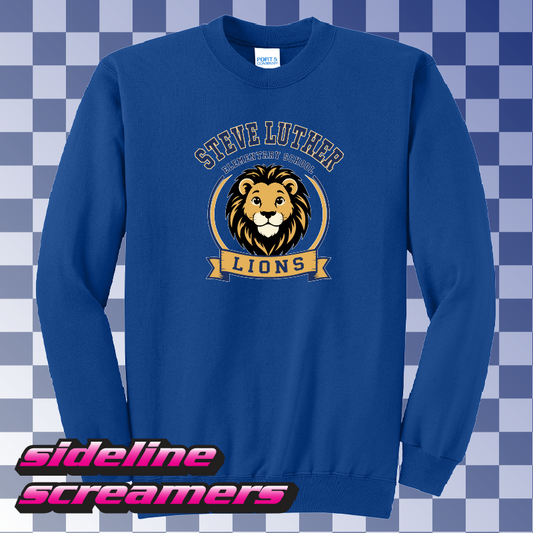 STEVEN LUTHER ELEMENTARY CREST CREWNECK SWEATER