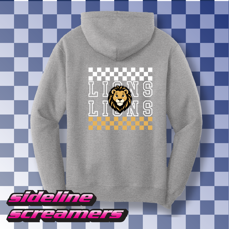 STEVE LUTHER ELEMENTRY CHECKERED ZIP-HOODIE