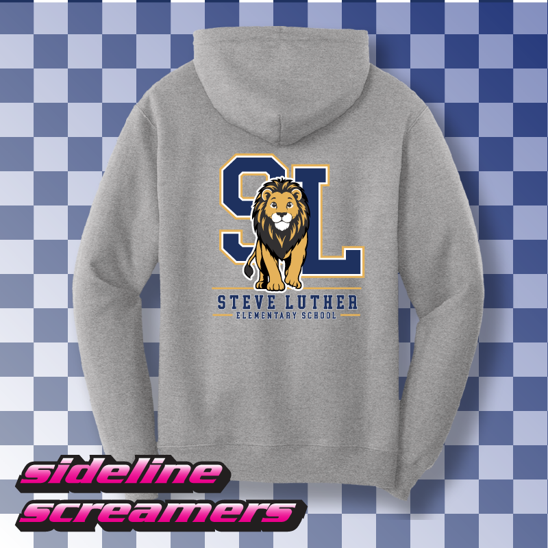 STEVE LUTHER ELEMENTRY MONOGRAM ZIP-HOODIE