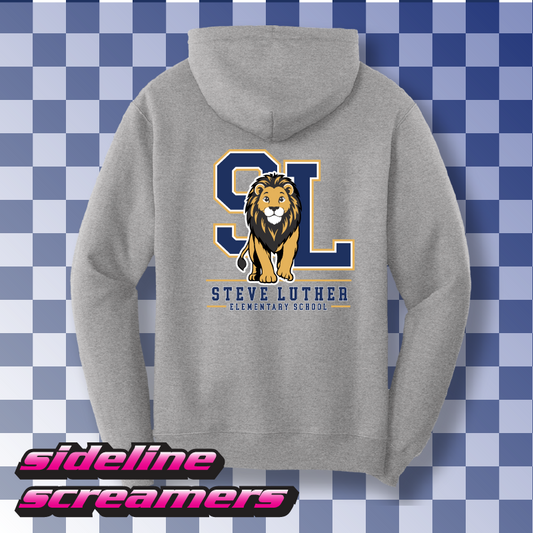 STEVEN LUTHER ELEMENTRY MONOGRAM ZIP-HOODIE
