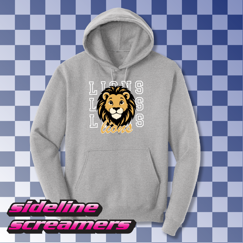 STEVE LUTHER ELEMENTARY THREE LIONS HOODIE