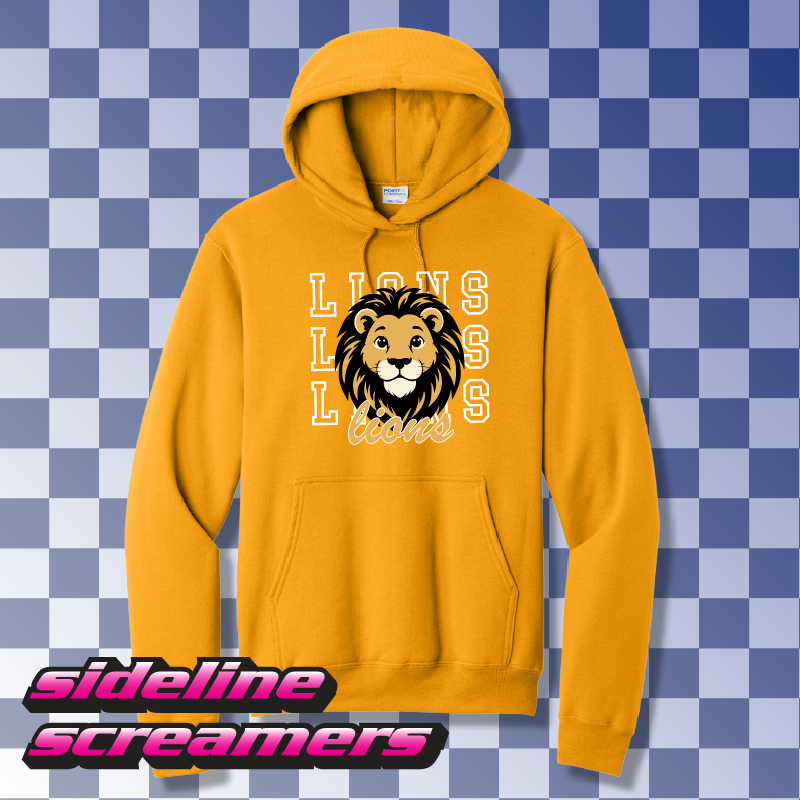 STEVE LUTHER ELEMENTARY THREE LIONS HOODIE