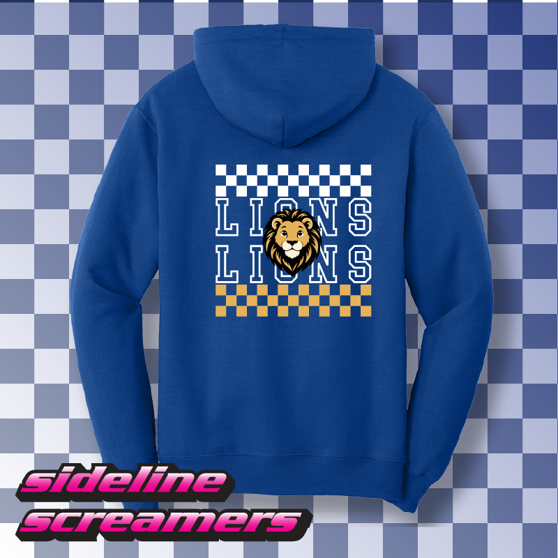 STEVE LUTHER ELEMENTRY CHECKERED ZIP-HOODIE