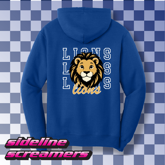 STEVEN LUTHER ELEMENTRY THREE LIONS ZIP-HOODIE