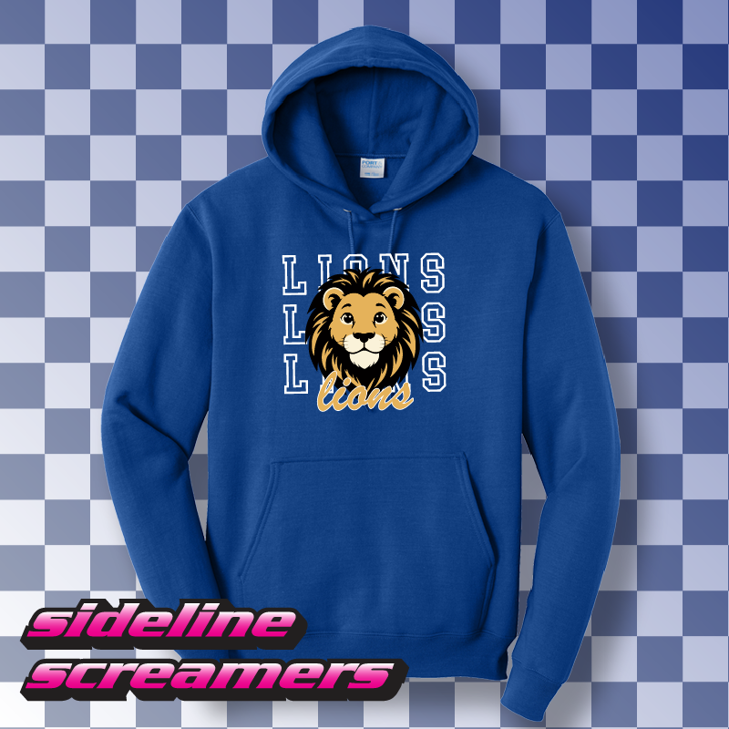 STEVE LUTHER ELEMENTARY THREE LIONS HOODIE