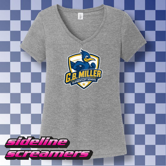 G.B. MILLER ELEMENTARY CREST WOMEN'S V-NECK T-SHIRT