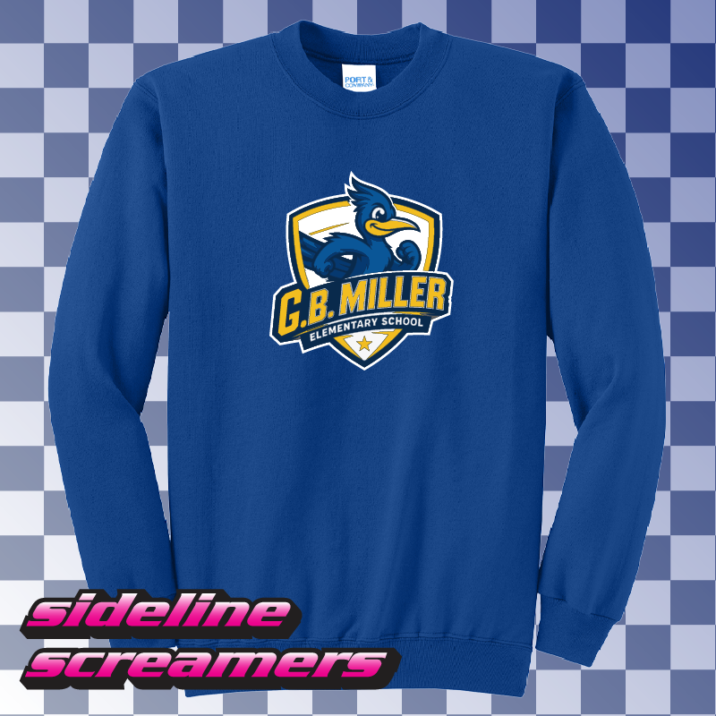 G.B. MILLER ELEMENTARY ROADRUNNER CREWNECK SWEATER