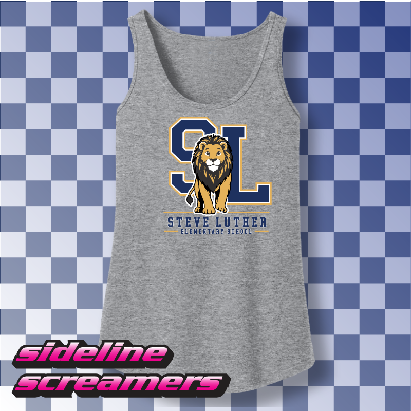 STEVEN LUTHER ELEMENTARY MONOGRAM WOMENS BASIC TANK
