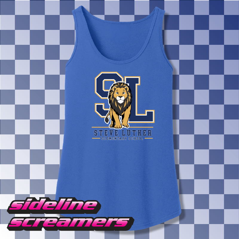 STEVEN LUTHER ELEMENTARY MONOGRAM WOMENS BASIC TANK