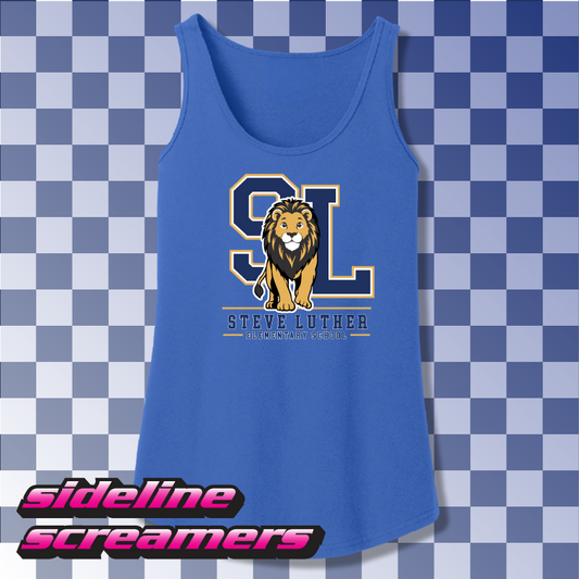 STEVE LUTHER ELEMENTARY MONOGRAM WOMENS BASIC TANK