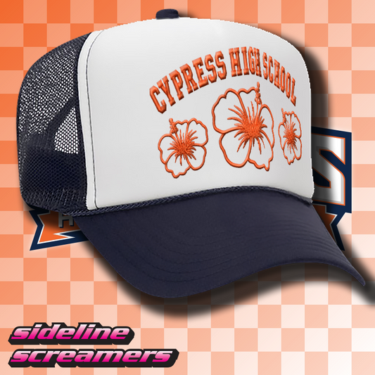 CHS EMBROIDERD HYBISCUS FOAM TRUCKER