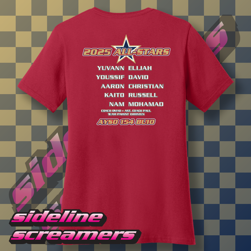 AYSO 154 ALL STARS ROSTER LADIES T-SHIRT