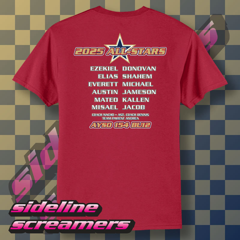 AYSO 154 ALL STARS ROSTER T-SHIRT