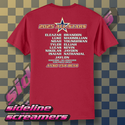 AYSO 154 ALL STARS ROSTER T-SHIRT