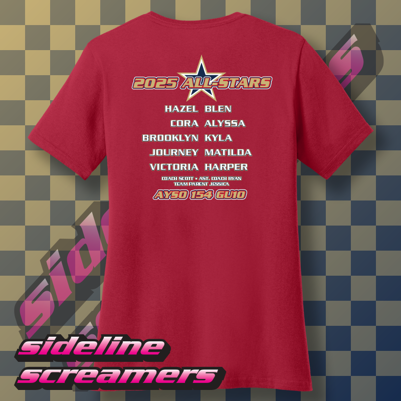 AYSO 154 ALL STARS ROSTER LADIES T-SHIRT