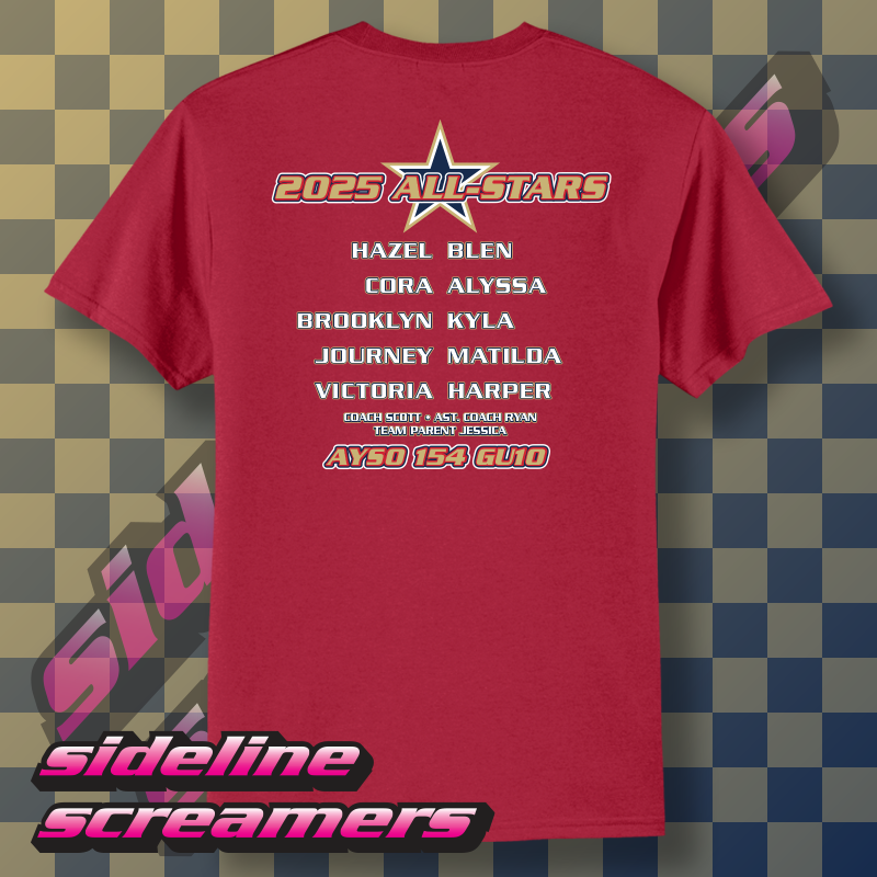AYSO 154 ALL STARS ROSTER T-SHIRT