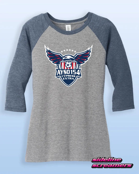 AYSO 154 EXTRA WOMENS 3/4 TSHIRT