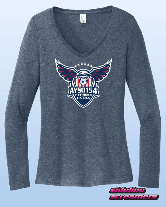 AYSO 154 EXTRA WOMENS TRI-BLEND LONG SLEEVE TSHIRT