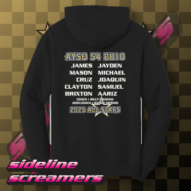 AYSO 54 ALL STARS ROSTER HOODIE