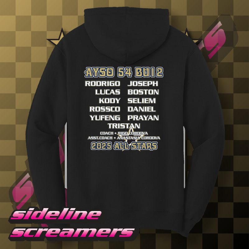 AYSO 54 ALL STARS ROSTER HOODIE