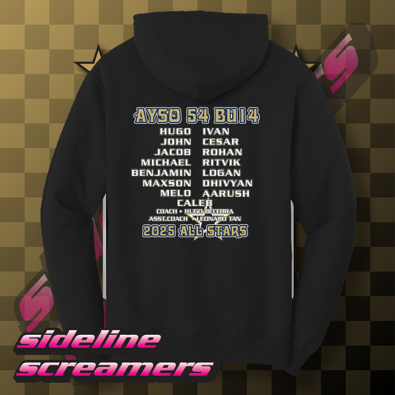 AYSO 54 ALL STARS ROSTER HOODIE