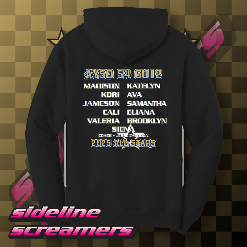 AYSO 54 ALL STARS ROSTER HOODIE