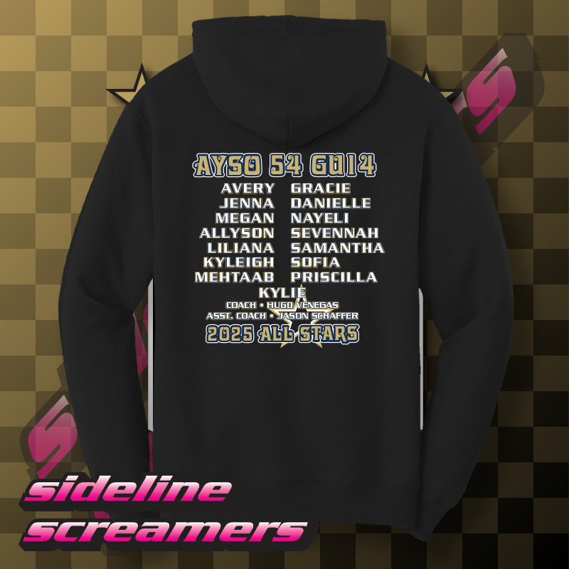 AYSO 54 ALL STARS ROSTER HOODIE