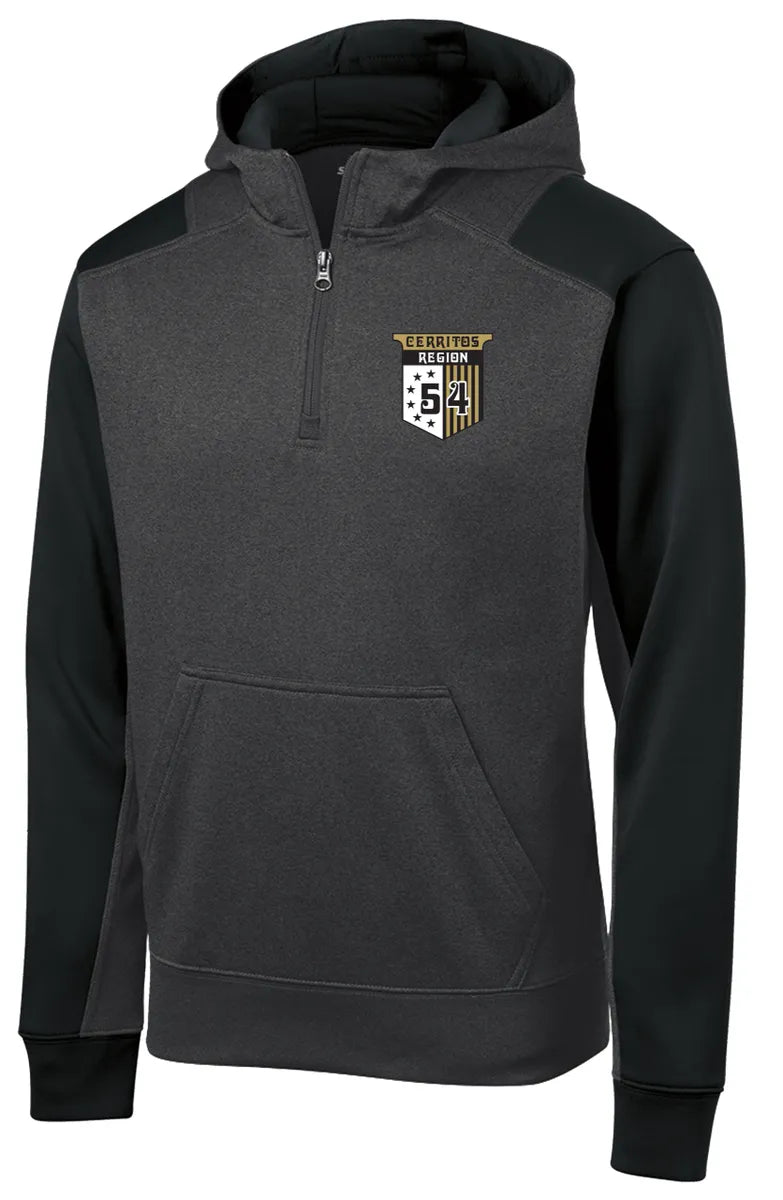 AYSO 54 TECH FLECCE 1/4-ZIP HOODED SWEATSHIRT