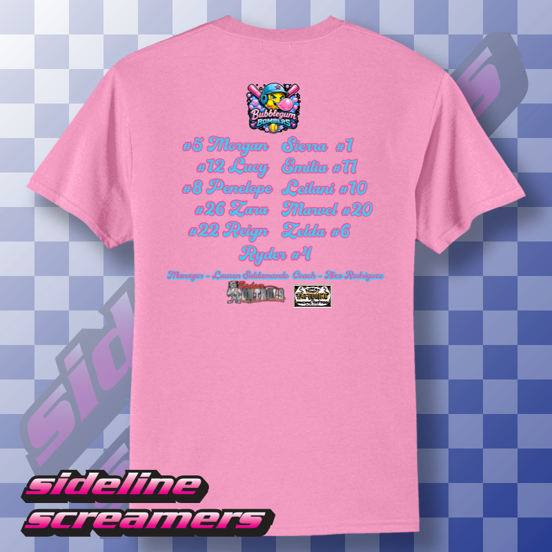 BUBBLEGUM BOMBERS WOMENS TSHIRT