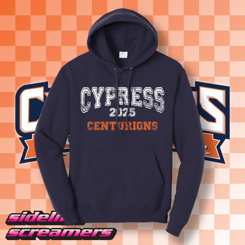 CHS HOODED SWEATER WITH GRUNGE LOGO