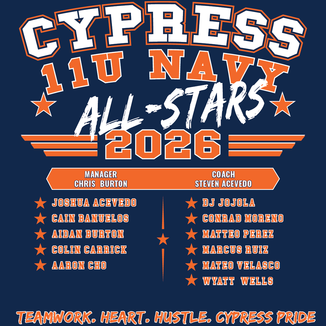 2026 CYB ALL STARS ROSTER YOUTH T-SHIRT