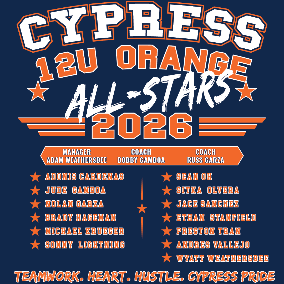 2026 CYB ALL STARS ROSTER YOUTH T-SHIRT