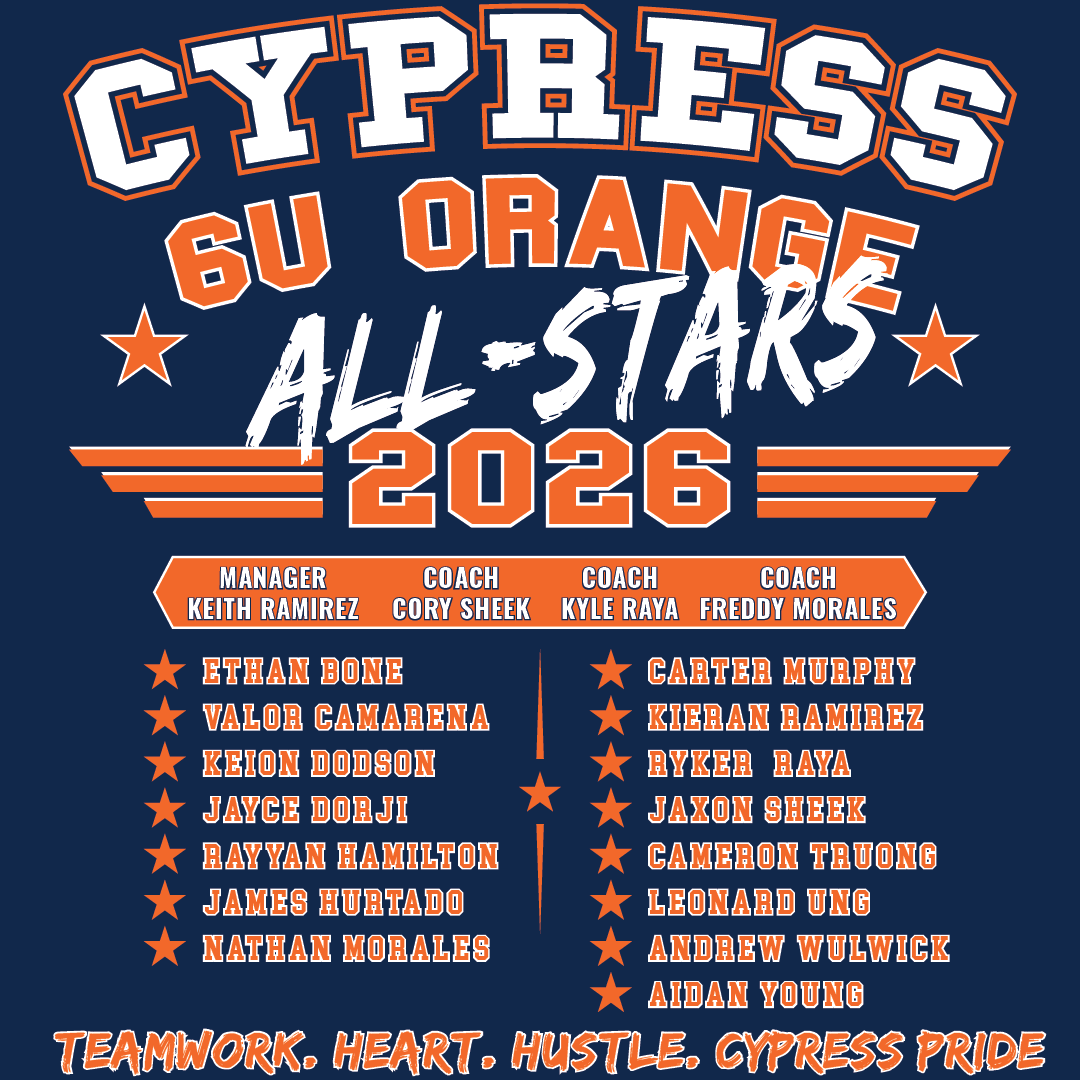 2026 CYB ALL STARS ROSTER YOUTH T-SHIRT