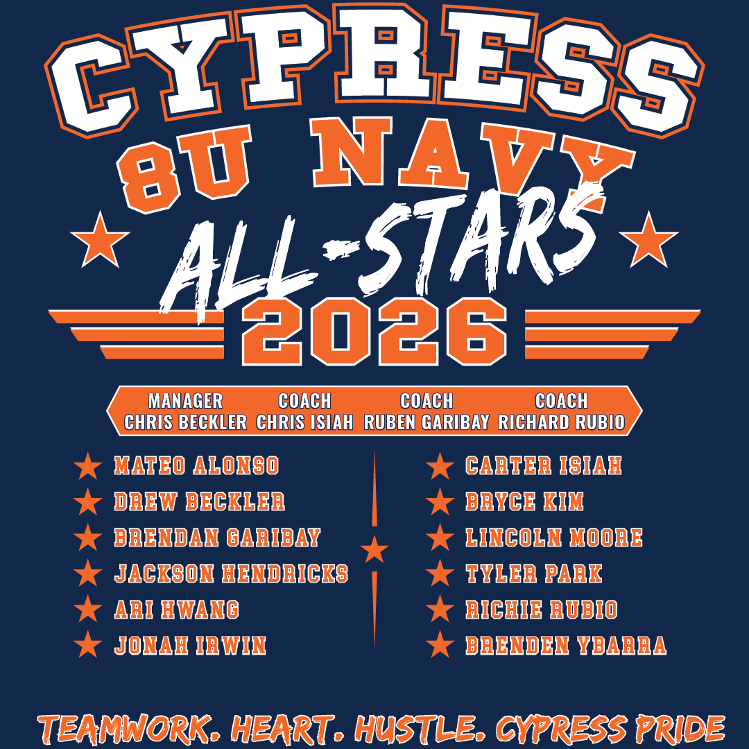 2026 CYB ALL STARS ROSTER YOUTH T-SHIRT