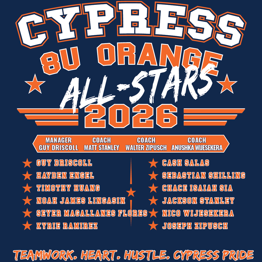 2026 CYB ALL STARS ROSTER YOUTH T-SHIRT