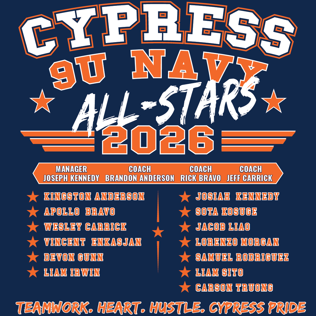 2026 CYB ALL STARS ROSTER YOUTH T-SHIRT