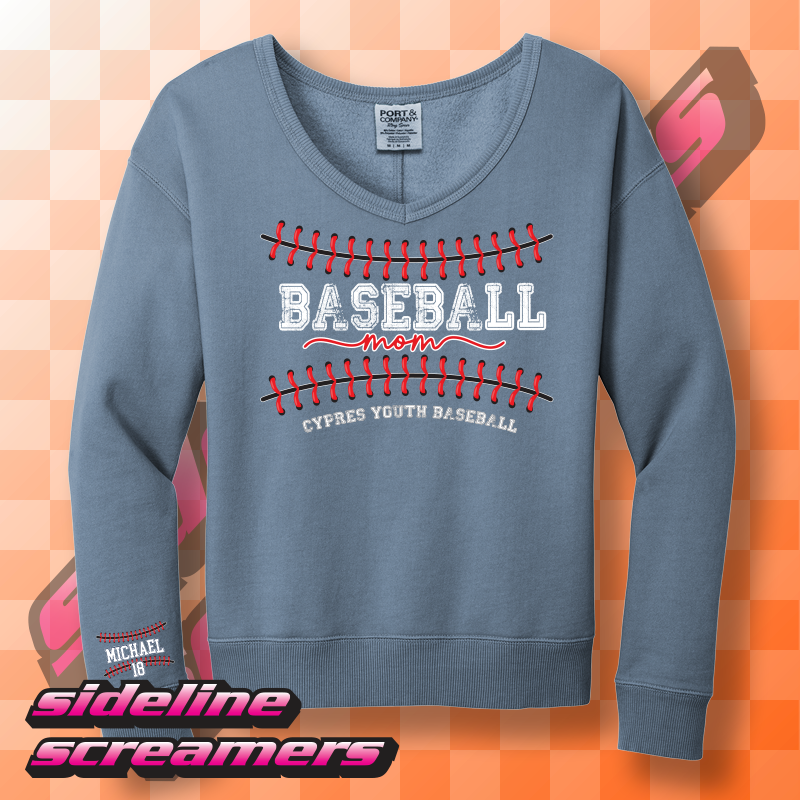 CYB ALLSTARS STITCH MOM V-NECK SWEATSHIRT