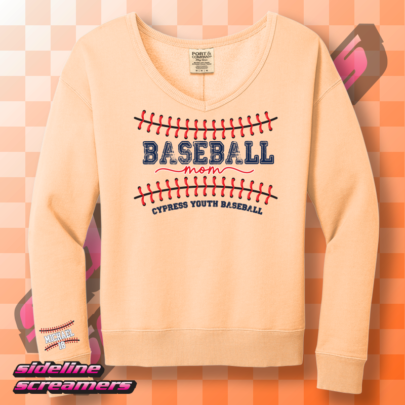 CYB ALLSTARS STITCH MOM V-NECK SWEATSHIRT