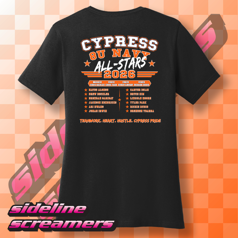 2026 CYB ALL STARS ROSTER WOMENS T-SHIRT