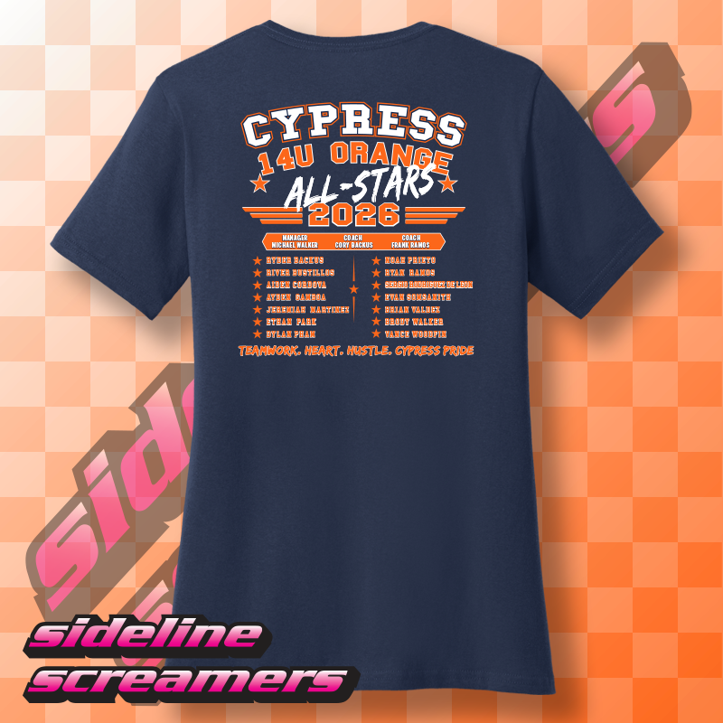 2026 CYB ALL STARS ROSTER WOMENS T-SHIRT